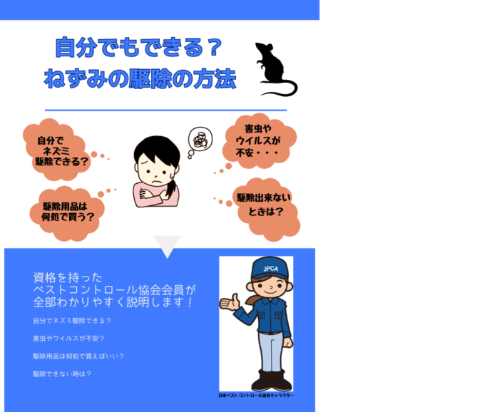 自分でもできる？ネズミの駆除方法のイメージ