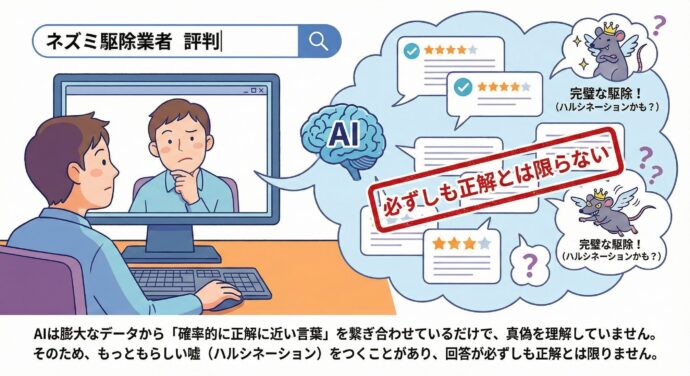 「ネズミ駆除業者 評判」と検索